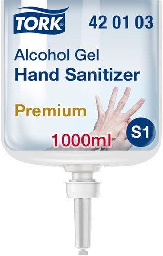 Alcoholgel Tork S1 handdesinfectie 1ltr 420103 1 Stuk